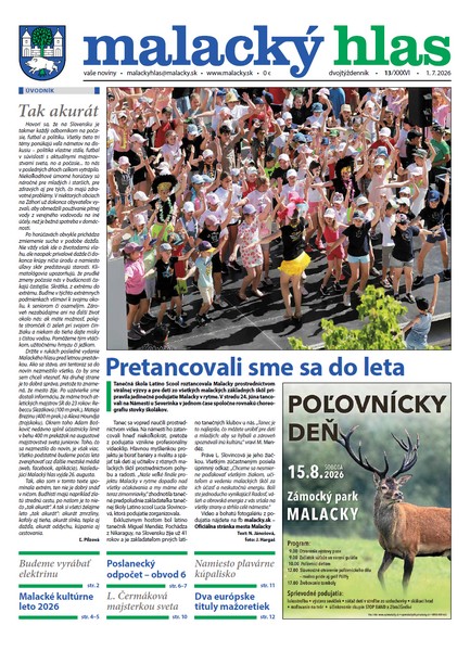 Malacký hlas č. 13/2026
